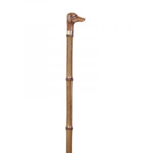 imagen de producto de bastón de Bambú con acabado de cabeza de perro García 1880-506